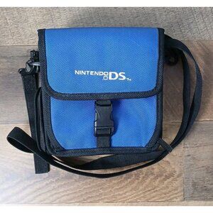 Nintendo DS Blue Travel Case Pouch Carrying Bag With Strap - OEM